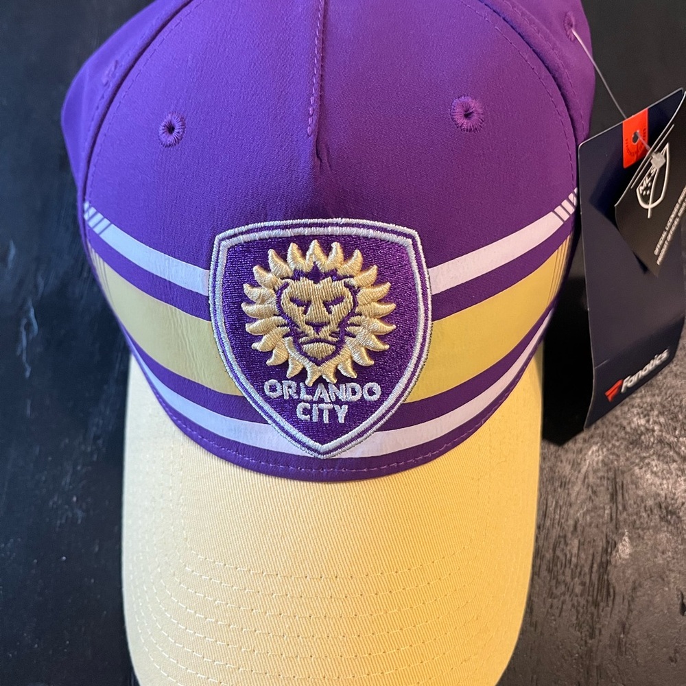 Orlando City SC Purple & Yellow Crest Hat NWT